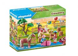 PLAYMOBIL COUNTRY - DÉCORATION DE FÊTE AVEC PONEYS #70997